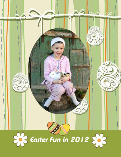 8.5x11 Easter Eggs Background Photo Book