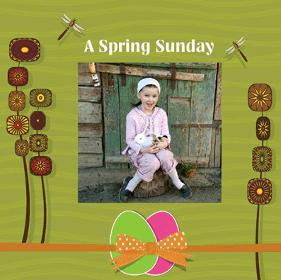 Spring Bunnies Design for Easter Photo Album
