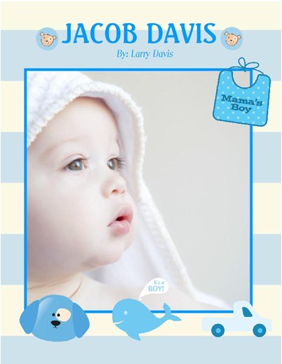 Blue Dream Theme,photobook for baby boys