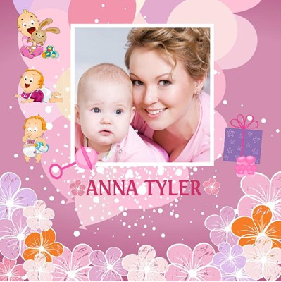 Baby Girl Photo Album,Pink Celebration Theme