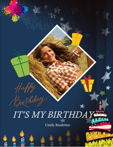 Girls Birthday Photo Albums, I Celebrate Theme