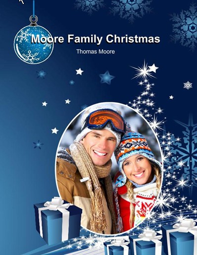 Blue Christmas Photo Book, Christmas Blue Theme