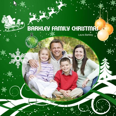 Green Christmas Photo Book, Christmas Green Theme