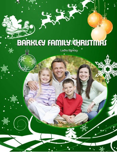 Green Christmas Photo Book, Christmas Green Theme