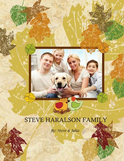 Fall Family Memories Photo Album, Mix Textures Theme