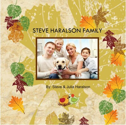 Fall Family Memories Photo Album, Mix Textures Theme