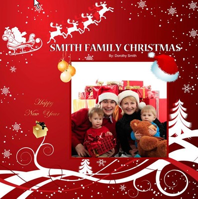 Red Christmas Photo Book, Christmas Red Theme