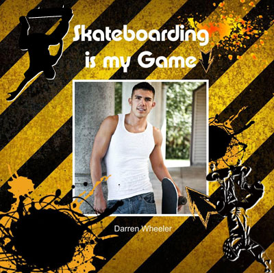 Guys Skateboarding Photo Albums, Industrial Theme