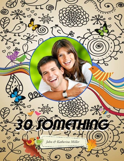 Young Couples Photo Album, Cartoon Seasons Theme